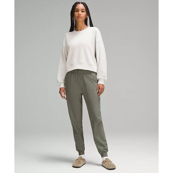 Lululemon Softstreme Perfectly Oversized Cropped Crew White Opal Size 2 - Picture 1 of 8